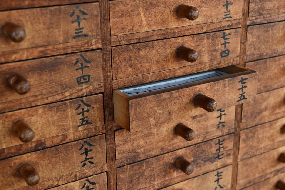 Custom wooden drawers and cabinetry details