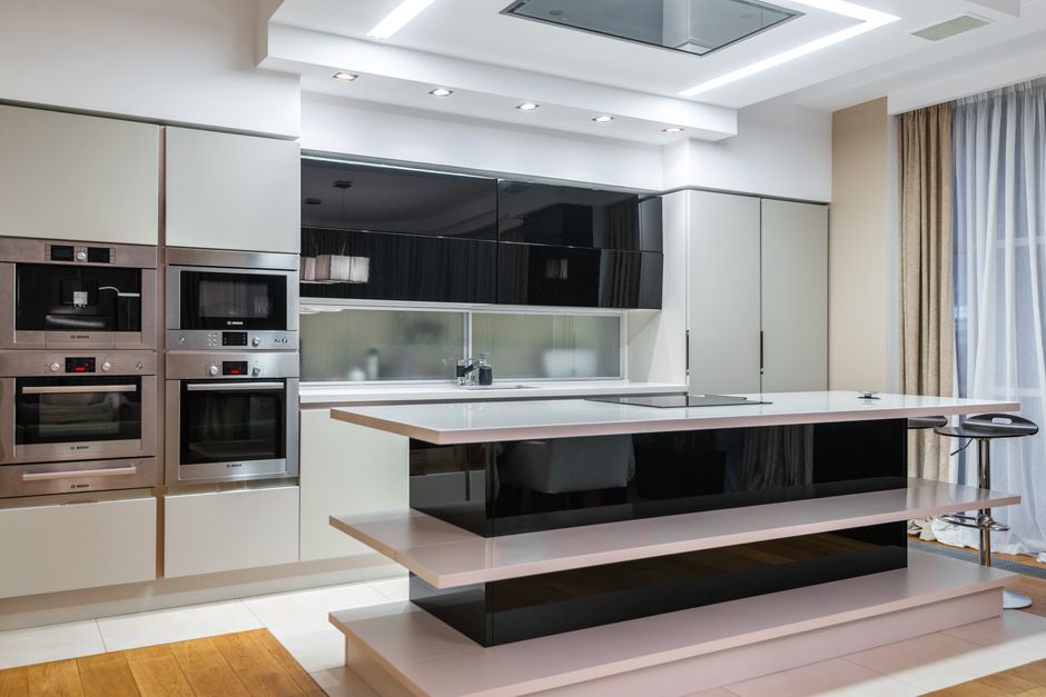 Luxury kitchen cabinets installed in a modern home